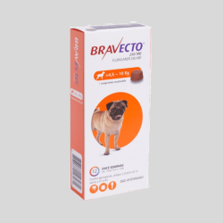 BRAVECTO 250g para Perros de 4.5-10 kg | Protección duradera contra pulgas y garrapatas | Bassa Pet