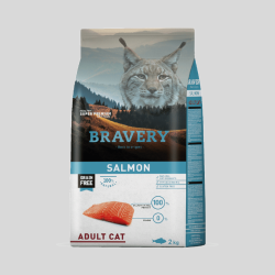 BRAVERY Gato Adulto salmón | Alimento Premium para Gatos | Bassa Pet