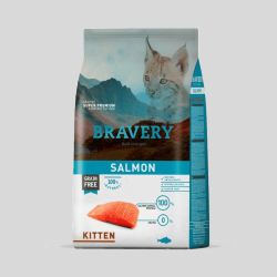 BRAVERY Gato Gatito Salmón 2kg | Nutrición Premium - Bassa Pet