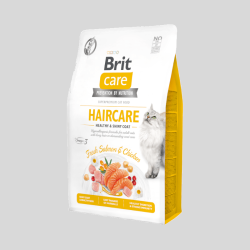 BRIT CARE Gato Haircare Healthy & Shiny Coat Fresh Salmon & Chicken | Alimento Premium para Gatos | Bassa Pet