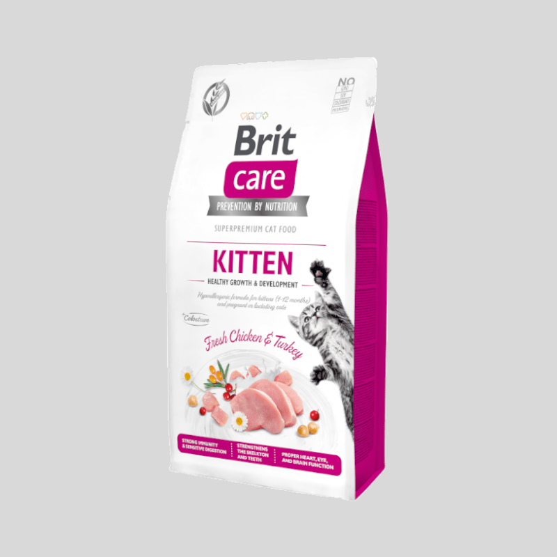 BRIT CARE Gato Gatito Kitten Healthy Growth & Development Fresh Chicken & Turkey | Alimento Premium para Gatitos | Bassa Pet BRIT CARE Gato Gatito Kitten Healthy Growth & Development Fresh Chicken & Turkey | Alimento Premium para Gatitos | Bassa Pet