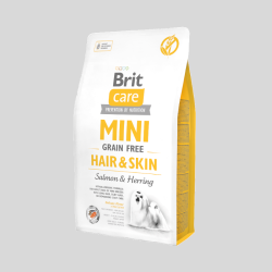 Brit Care Mini Hair & Skin Grain Free Salmon & Herring 2 kg | Alimento Premium para Perros de Razas Pequeñas | Bassa Pet