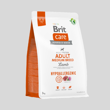 BRIT CARE Hypoallergenic Adulto Medium Breed | Alimento Premium para Razas Medianas | Bassa Pet