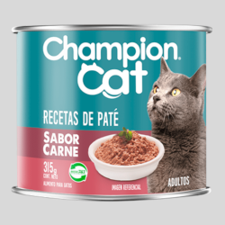 CHAMPION CAT pate Carne 315g | Alimento Húmedo para Gatos | Bassa Pet