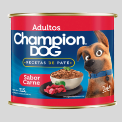 CHAMPION DOG Pate Carne 315g | Alimento Húmedo de Calidad | Bassa Pet