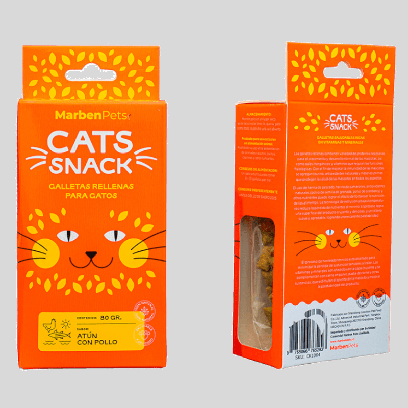 CATS SNACK Galletas Rellenas de Atún y Pollo 80 grs |Premio Saludable para GATOS | Bassa Pet CATS SNACK Galletas Rellenas de Atún y Pollo 80 grs |Premio Saludable para GATOS | Bassa Pet