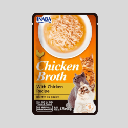 INABA Chicken Broth Caldo de pollo  50g | Sabor y Nutrición para Mascotas | Bassa Pet
