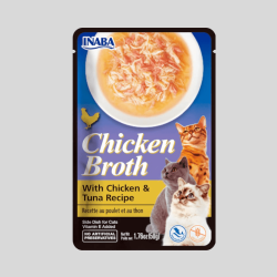 INABA Chicken Broth Caldo de pollo y Atún  50g | Sabor y Nutrición para Mascotas | Bassa Pet