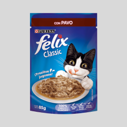 FELIX Salsa Pavo 85g | Alimento Delicioso para Gatos | Bassa Pet