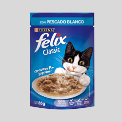 FELIX Salsa Pescado Blanco 85g | Alimento Delicioso para Gatos | Bassa Pet