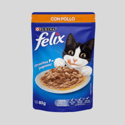 FELIX Salsa Pollo 85g | Alimento Delicioso para Gatos | Bassa Pet