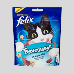 FELIX Travesuras Ocean Mix 60g | Golosinas Deliciosas para Consentir a tu Gato | Bassa Pet