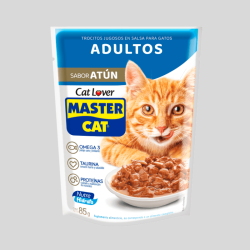 MASTER CAT Salsa Adulto Atún 85g | Alimento Húmedo para Gatos | Bassa Pet