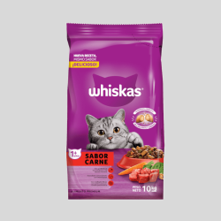 WHISKAS Adulto Carne 10 kg | Alimento para Gatos | Bassa Pet