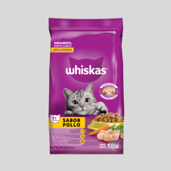 WHISKAS Adulto Pollo 10 kg | Alimento para Gatos | Bassa Pet