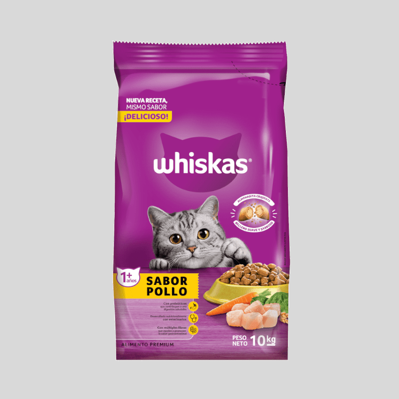 WHISKAS Adulto Pollo 10 kg | Alimento para Gatos | Bassa Pet WHISKAS Adulto Pollo 10 kg | Alimento para Gatos | Bassa Pet