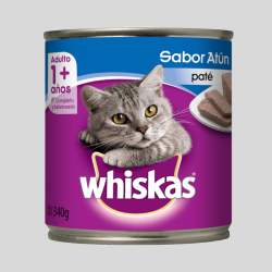 WHISKAS Húmedos Pate Atún 340g | Alimento Húmedo para Gatos | Bassa Pet