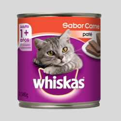 WHISKAS Húmedos Pate Carne 340g | Alimento Húmedo para Gatos | Bassa Pet