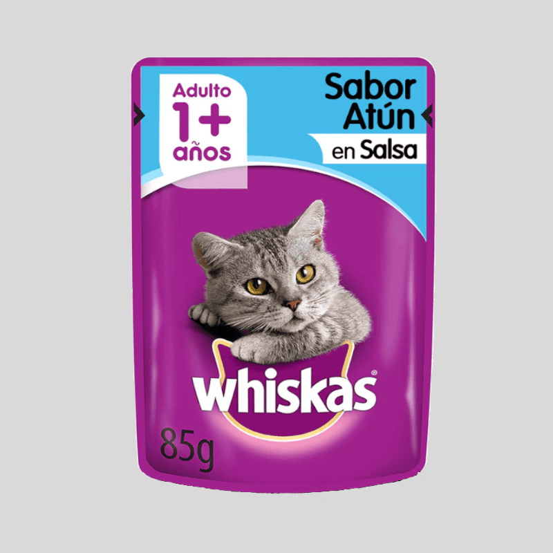 WHISKAS Húmedos Salsa Atún 85g | Alimento Húmedo para Gatos | Bassa Pet WHISKAS Húmedos Salsa Atún 85g | Alimento Húmedo para Gatos | Bassa Pet