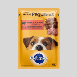 PEDIGREE Salsa Adulto Raza Pequeña Carne 100g | Complemento Nutritivo para Perros Pequeños | Bassa Pet