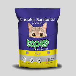 TOP K9 Arena Cristales Sanitarios 1.6kg | Absorción y Control de Olores | Bassa Pet