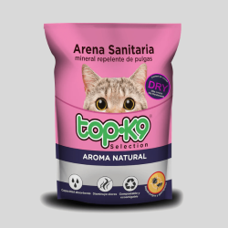TOP K9 Arena Sanitaria Mineral Rosada repelente 2 kg | Higiene para Gatos | Bassa Pet
