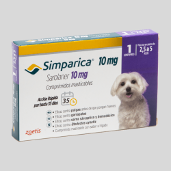 SIMPARICA Antiparasitario Externo 10mg para Perros de 2.5 a 5kg | Protección contra Pulgas y Garrapatas | Bassa Pet