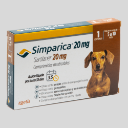 SIMPARICA Antiparasitario Externo 20mg para Perros de 5 a 10kg | Protección contra Pulgas y Garrapatas | Bassa Pet