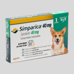 SIMPARICA Antiparasitario Externo 40mg para Perros de 10 a 20kg | Protección contra Pulgas y Garrapatas | Bassa Pet