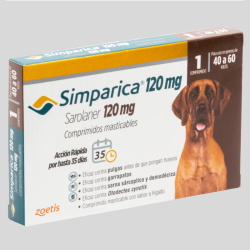 SIMPARICA Antiparasitario Externo 120mg para Perros de 40 a 60kg | Protección Antipulgas y Garrapatas - Bassa Pet