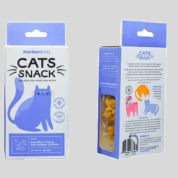 CATS SNACK Galletas Salmón y Pollo con Catnip 80g | Premios para Gatos -| Bassa Pet