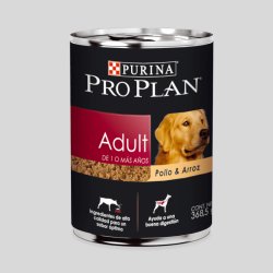 Pro Plan Adulto Lata Pollo y Arroz 368g | Nutrición Premium para Perros Grandes | Bassa Pet