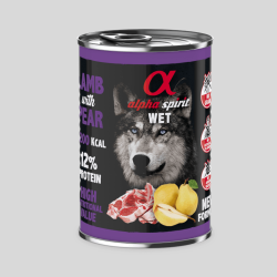Alpha Spirit Paté Cordero con Pera 400g | Alimento Húmedo Natural Perros | Bassa pet