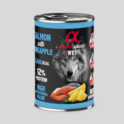 Alpha Spirit Paté Salmón con Piña 400g | Alimento Húmedo Natural Perros | Bassa pet